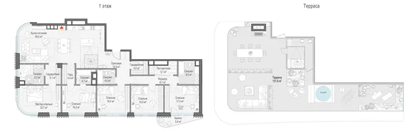4-комнатный пентхаус, 204.7 м²