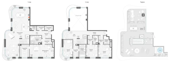 4-комнатный пентхаус, 386.2 м²