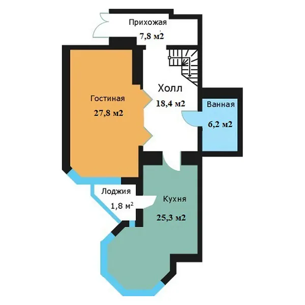 3-комнатная квартира, 167.2 м²
