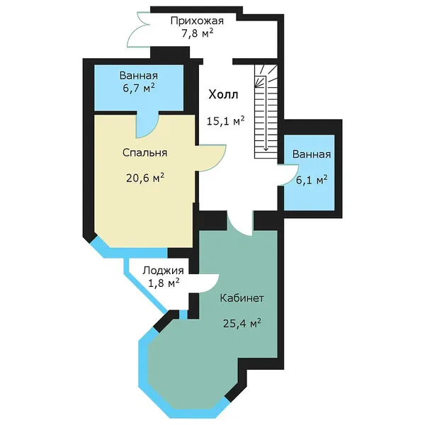 3-комнатная квартира, 167.2 м²