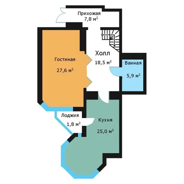 3-комнатная квартира, 165.9 м²
