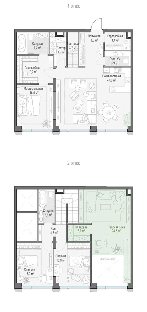 1-комнатная квартира, 107.1 м²