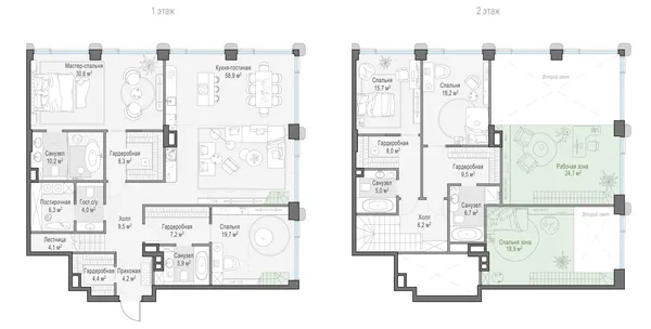 2-комнатная квартира, 173.1 м²