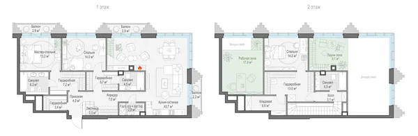 3-комнатная квартира, 117.9 м²