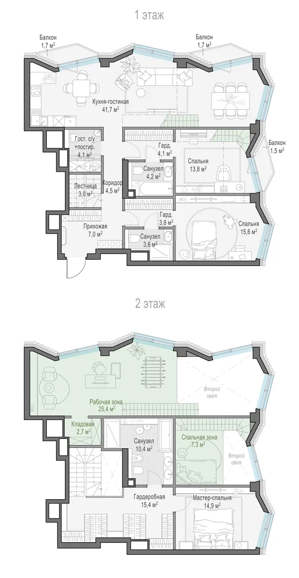 3-комнатная квартира, 104.4 м²