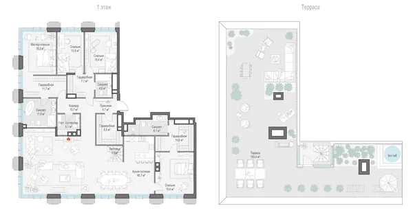 5-комнатный пентхаус, 243.1 м²