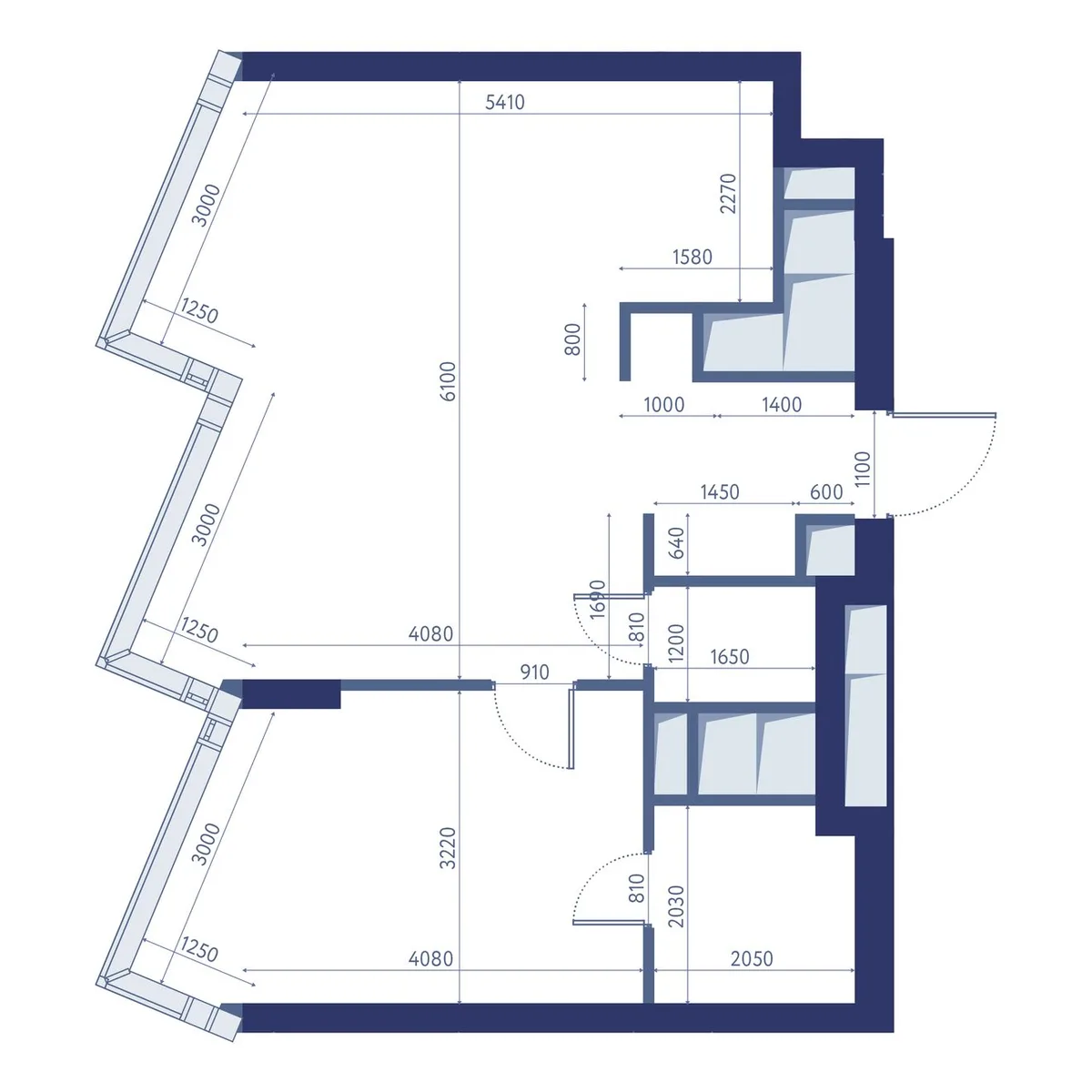 1-комнатная квартира 56,3 м² в ЖК «HideOUT» — планировки 2