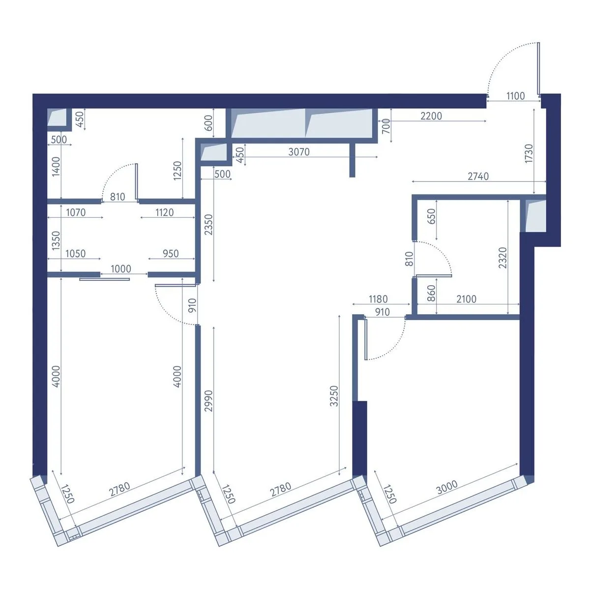 2-комнатная квартира 71,5 м² в ЖК «HideOUT» — планировки 2
