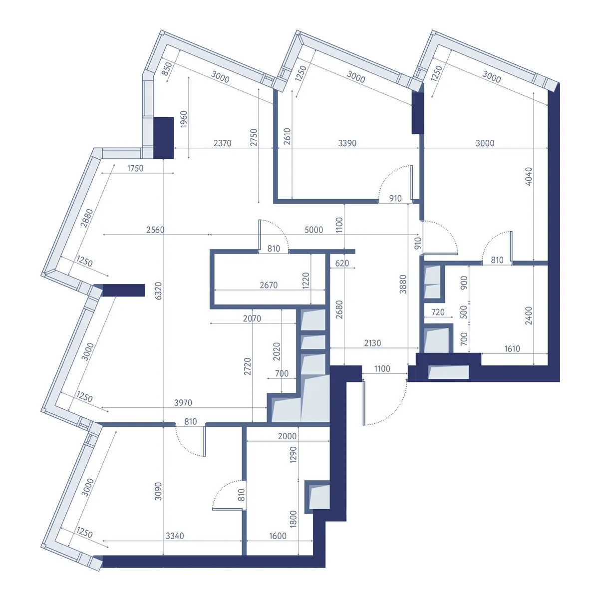 3-комнатная квартира 94,3 м² в ЖК «HideOUT» — планировки 2